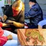 103'lük nene karantinadan çıktı, soluğu dövmecide aldı