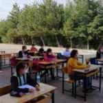 8. sınıflara okul bahçesinde kurs!