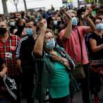 Madrid’de bölgesel karantina protesto edildi