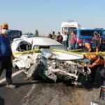 Aksaray'da otomobille minibüs çarpıştı: 1 ölü, 1'i ağır 6 yaralı
