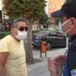 Maske takmadığı için ceza kesen polise beddua etti