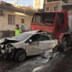 İskenderun'da freni arızalanan su tankeri 12 araca çarptı!