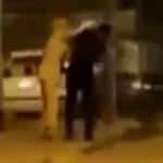 Erkeğe şiddet kamerada! Sokak ortasında kadın böyle tokatlar savurdu