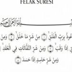 Felak Suresi Arapça okunuşu ve Türkçe meali | Felak Suresi faziletleri...