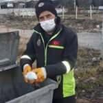 Canlı g&uuml;vercinleri poşete koyup &ccedil;&ouml;pe atmışlar