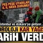 Meteoroloji son dakika duyurdu! İstanbul'da kar bekleniyor, peş peşe uyarılar...