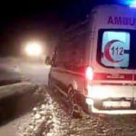 Korona hastası, karla mücadele ekiplerinin çalışmasıyla hastaneye ulaştırıldı