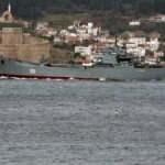 Rus savaş gemisi Çanakkale Boğazı’ndan geçti