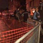 Üsküdar’da kar ve yağmur yağışı nedeniyle istinat duvarı çöktü