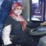 Burdur'da ilk kadın halk otobüsü şoförü direksiyon başında