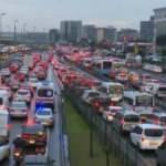 İstanbul'da akşam iş çıkış saatlerinde trafik yoğunluğu