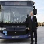 Erdoğan'ın test ettiği elektrikli sürücüsüz otobüs, Bursa'da tanıtıldı