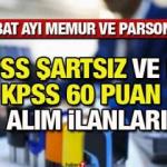 Kamu kurumuna en az 60 puan ile memur ve personel alımı! Şubat 2021 alım yapan kurumlar...