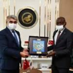 Burkina Faso'nun Ankara Büyükelçisi Brahima Sere, Karabük Valisi Gürel'i ziyaret etti