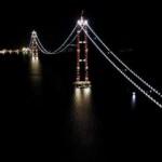 Çanakkale Köprüsü’ndeki ‘kedi yolu’ aydınlatmaları havadan görüntülendi!