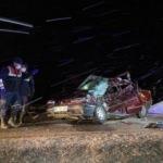 Otomobil kamyonete arkadan çarptı:1 ölü, 1 yaralı