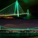 YSS ve FSM k&ouml;pr&uuml;leri, Yeşilay Haftası dolayısıyla yeşile b&uuml;r&uuml;nd&uuml;