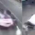 Rusya'da kaza yapan ara&ccedil; ortadan ikiye b&ouml;l&uuml;nd&uuml;