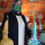 Balkonunu atölyeye çevirdi, hedefi yaptığı su kabaklarını yurtdışına satmak!