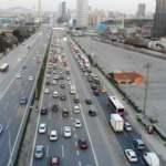 İstanbul’daki trafik yoğunluğu havadan görüntülendi