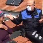 Yaşlı kadın onarım için çatıya çıktı, intihara kalkıştığı sanıldı