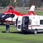 Kalp krizi ge&ccedil;iren hasta helikopterle hastaneye taşındı