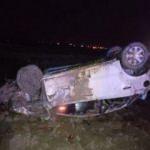 Kontrolden &ccedil;ıkan otomobil tarlaya u&ccedil;tu: 1 yaralı