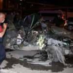 Hurda yığınına dönen otomobilde can pazarı