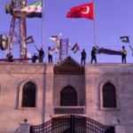 Azez'de Türk ve Filistin bayrakları yan yana dalgalandı