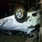 Takla atan otomobildeki 1 kişi öldü, 2 kişi yaralandı