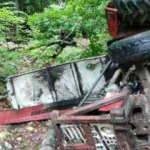 Kontrolden &ccedil;ıkan trakt&ouml;r devrildi: 1 &ouml;l&uuml;