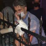 K&ouml;pekten ka&ccedil;arken korkuluğun demiri bacağına saplandı