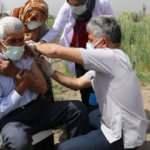 Erzincanlı çiftçiler hastaneye gidemedi, mobil aşı ekipleri tarlada aşı yaptı