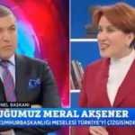 Meral Akşener'den canlı yayında tuhaf hareket