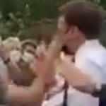 Macron'a şok! Bir anda suratına tokat yedi