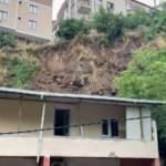 Ey&uuml;psultan'da sağanak yağış sonrası toprak kayması