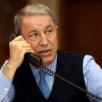 Milli Savunma Bakanı Hulusi Akar ABD'li mevkidaşı Auistin ile g&ouml;r&uuml;şt&uuml;