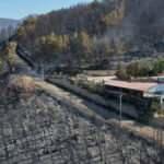 Antalya'nın Kaş il&ccedil;esindeki orman yangınında zarar g&ouml;ren alanlar havadan g&ouml;r&uuml;nt&uuml;lendi
