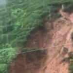 Rize'de heyelan kamerada