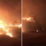 Anne ve kızı alevlerin arasından kurtarıldı