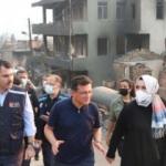 Antalya Milletvekili Sena Nur Çelik, Bakan Kurum'la birlikte yangın bölgesinde