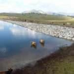 Erzurum'da suyu azalan gölete cansuyu