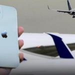 iPhone’dan gönderdiği fotoğraf uçakta ortalığı karıştırdı!