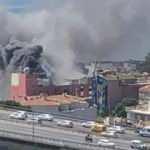 Ortak&ouml;y'de 8 katlı otel inşaatında yangın