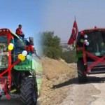 Çocukluk hayalini gerçekleştirdi! Biçerdöverden gelin arabası yaptı