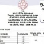 2021 Bursluluk sınavı soruları ve cevapları! MEB İOKBS 5,6,7,8 ve 9,10,11. sınıf cevap anahtarı...