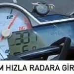 301 kilometre hızla radara girdi, 1339 lira ceza kesildi