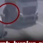 Hafriyat kamyonu önce çarptı sonra bırakıp gitti