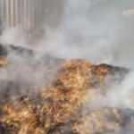 Konya'daki yangında 30 ton saman k&uuml;l oldu