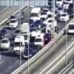 E-5'te zincirleme kaza kamerada!